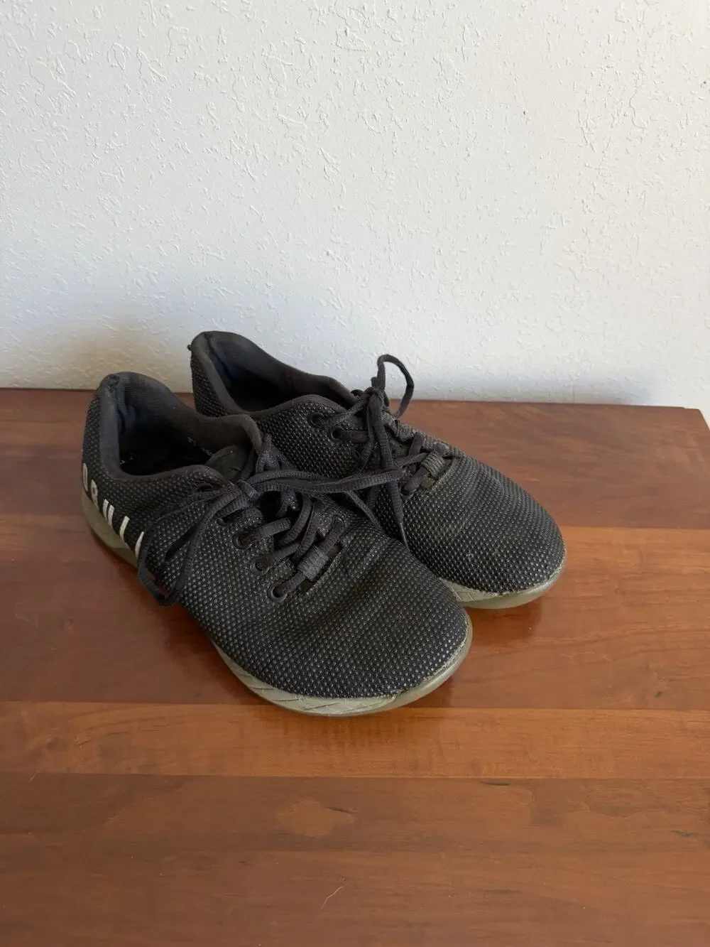 NoBull SuperFabric Crossfit Trainer Black Lace Up Sneaker Womens 7 Atheltic